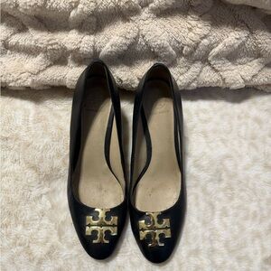 Tory Burch Black and Gold Women's Shoes